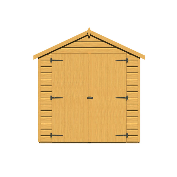 Shire Arran Double Door 6x6 12mm interlock Clad wooden Shed
