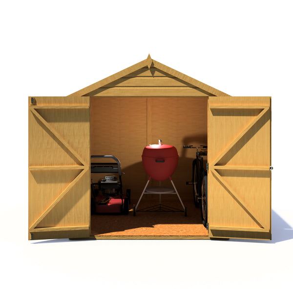 Shire Arran Double Door 6x6 12mm interlock Clad wooden Shed