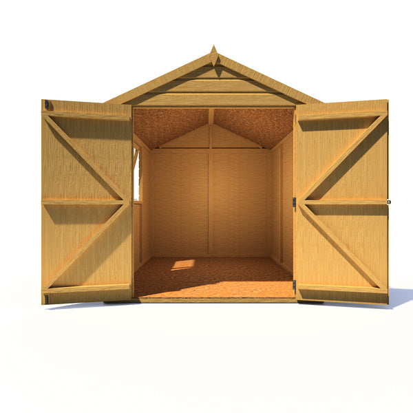 Shire Arran Double Door 6x6 12mm interlock Clad wooden Shed
