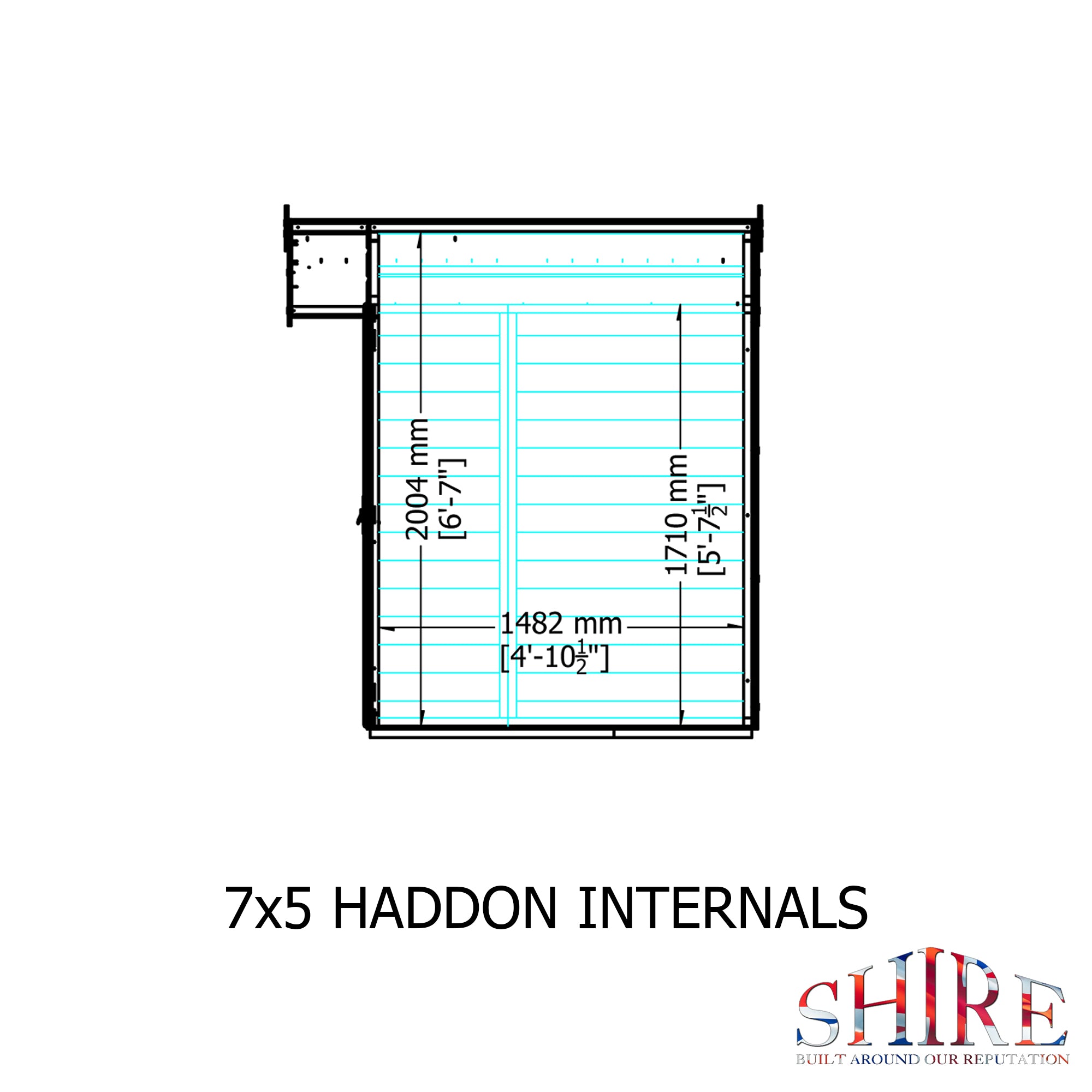 Shire Haddon 7x5 12mm interlock Clad wooden Summerhouse - Best Shed