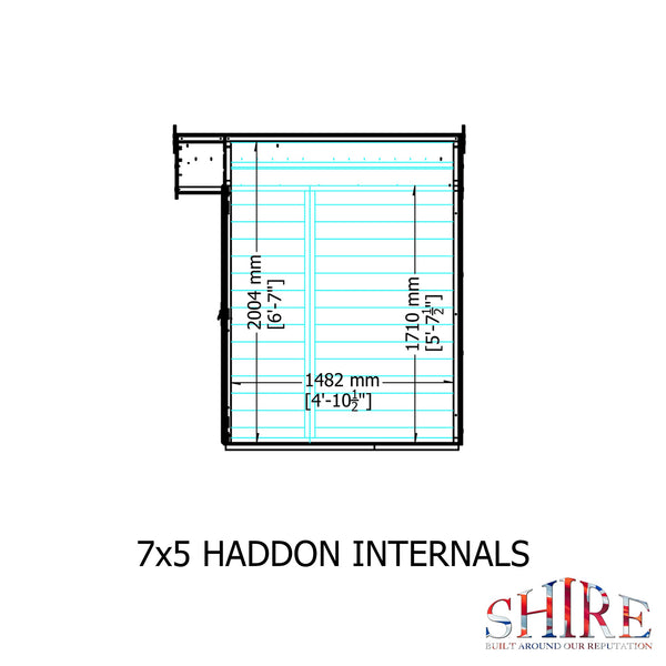 Shire Haddon 7x5 12mm interlock Clad wooden Summerhouse - Best Shed