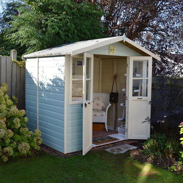 Shire Haddon 7x5 12mm interlock Clad wooden Summerhouse - Best Shed