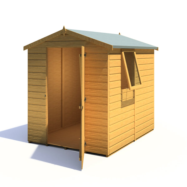 Shire Shiplap Apex 7x5 12mm interlock Clad wooden Shed