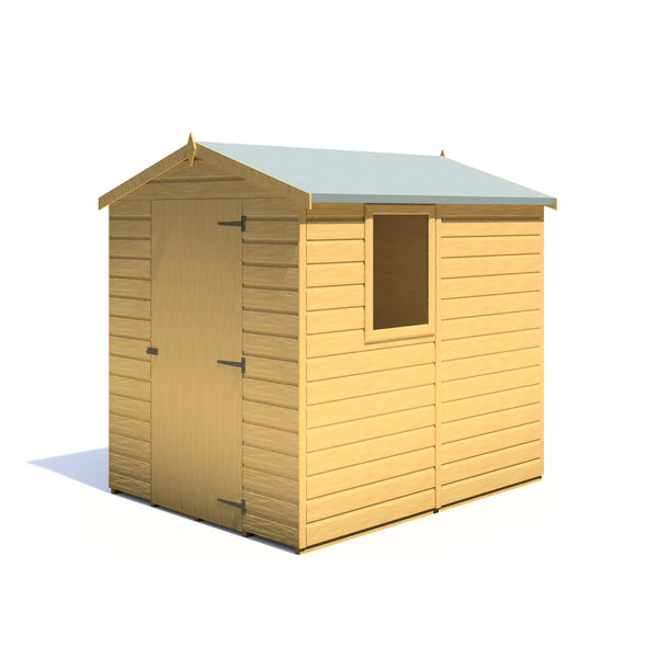 Shire Shiplap Apex 7x5 12mm interlock Clad wooden Shed