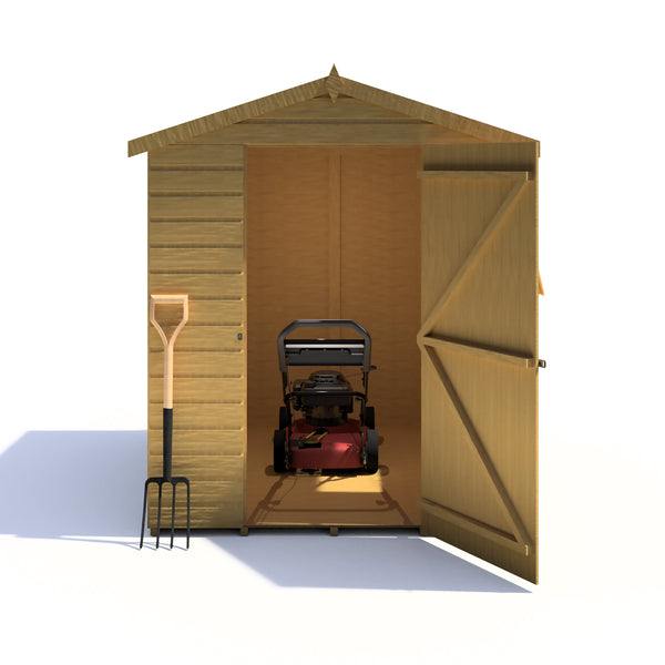 Shire Shiplap Apex 7x5 12mm interlock Clad wooden Shed