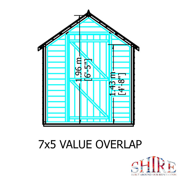 Shire Overlap 7x5 Economy Storage Shed - Best Shed