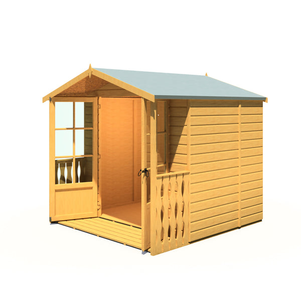 Shire Alnwick 7x7 12mm interlock Clad wooden Summerhouse - Best Shed
