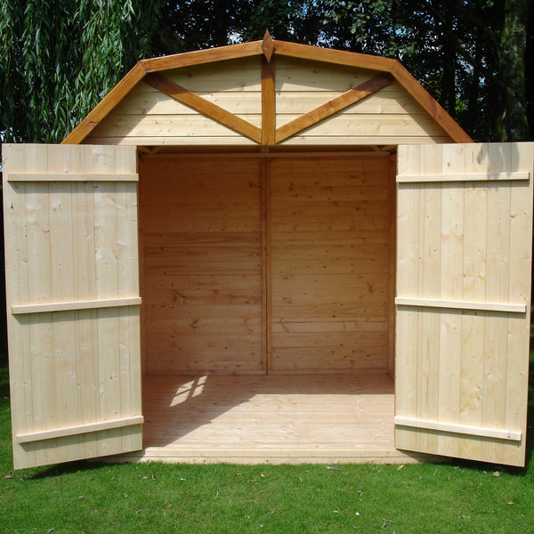 Shire Barn 7x7 12mm interlock Clad wooden Shed - Best Shed
