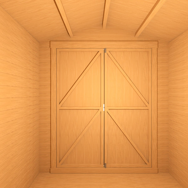 Shire Bradley 7x7 Log Cabin 19mm interlock Cladding - Best Shed