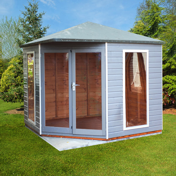 Larkspur 8x8 Corner Summerhouse 12mm Shiplap