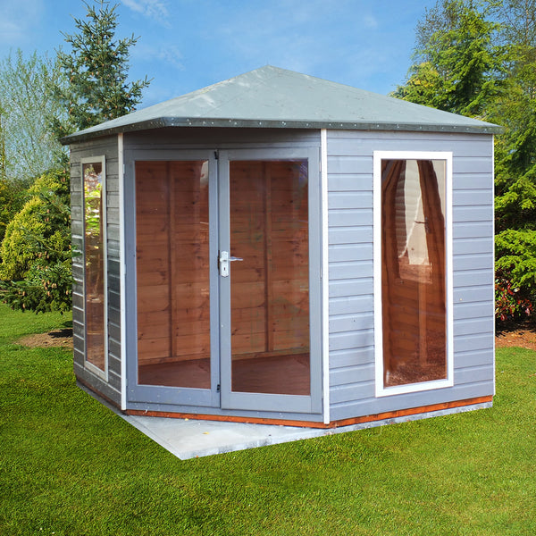 Larkspur 8x8 Corner Summerhouse 12mm Shiplap