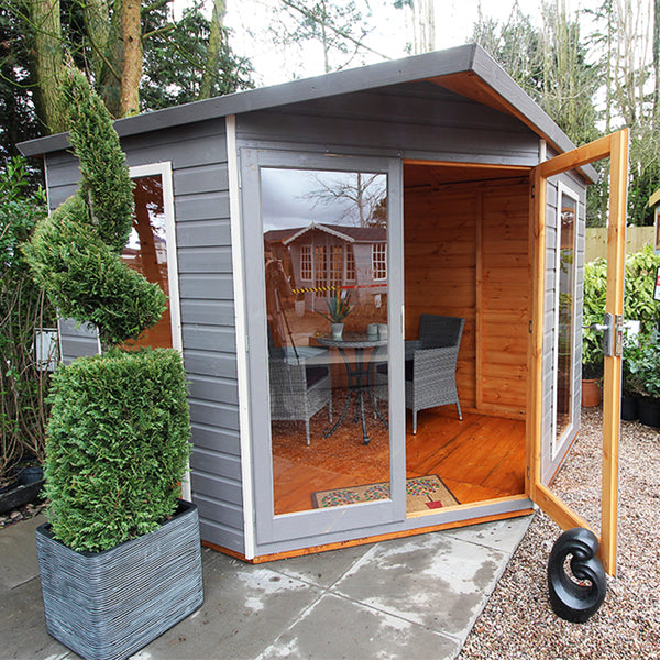 Larkspur 7x7 Corner Summerhouse 12mm Shiplap