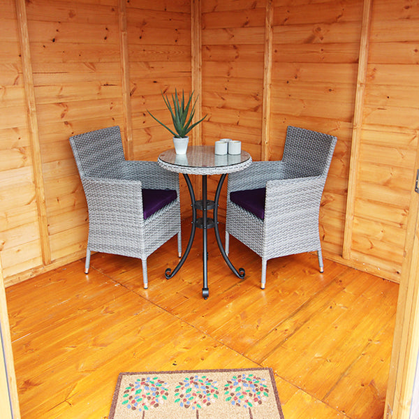 Larkspur 8x8 Corner Summerhouse 12mm Shiplap