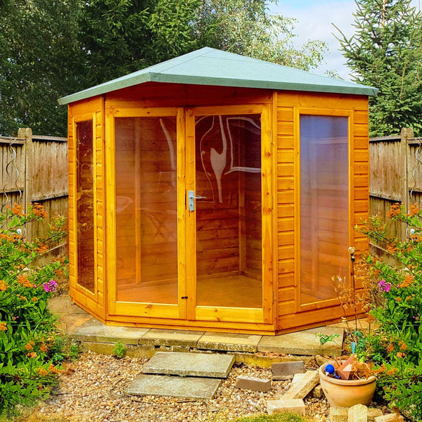 Larkspur 7x7 Corner Summerhouse 12mm Shiplap