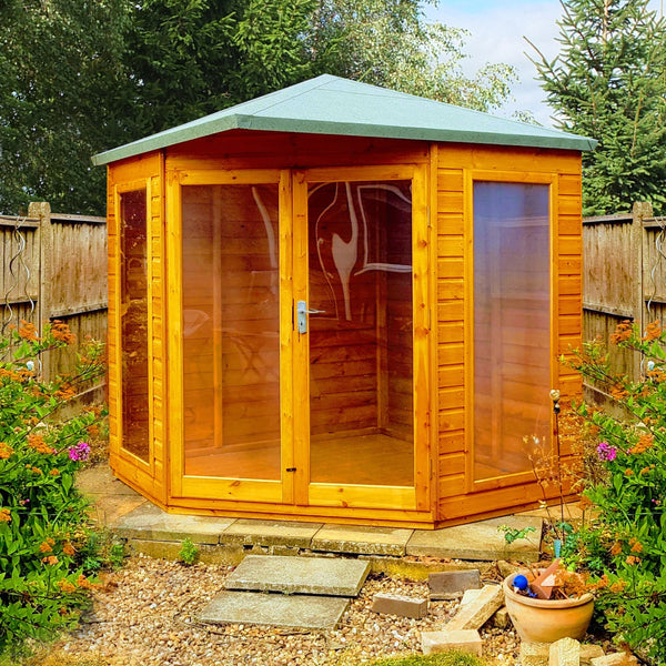 Larkspur 8x8 Corner Summerhouse 12mm Shiplap