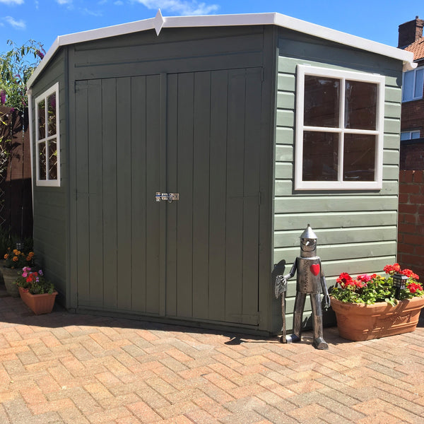 Shire Corner Shed 8x8 12mm interlock Cladding Pressure treated wooden