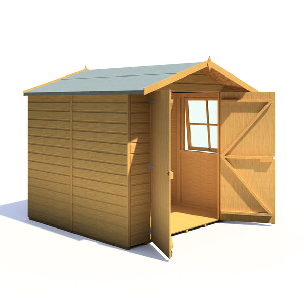 Shire Alderney 7x7 12mm interlock Clad wooden Shed