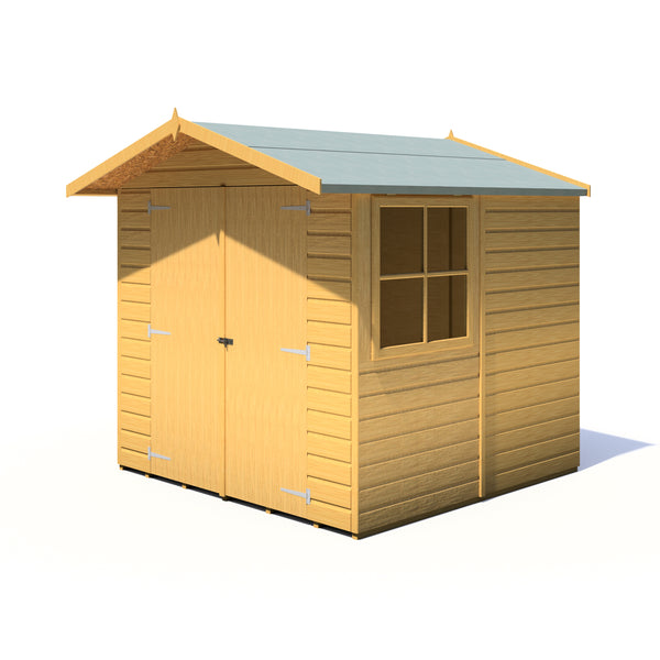Shire Alderney 7x7 12mm interlock Clad wooden Shed