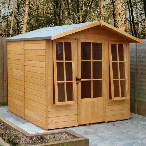 Shire 7x7 Chatsworth Summerhouse 12mm shiplap interlock cladding