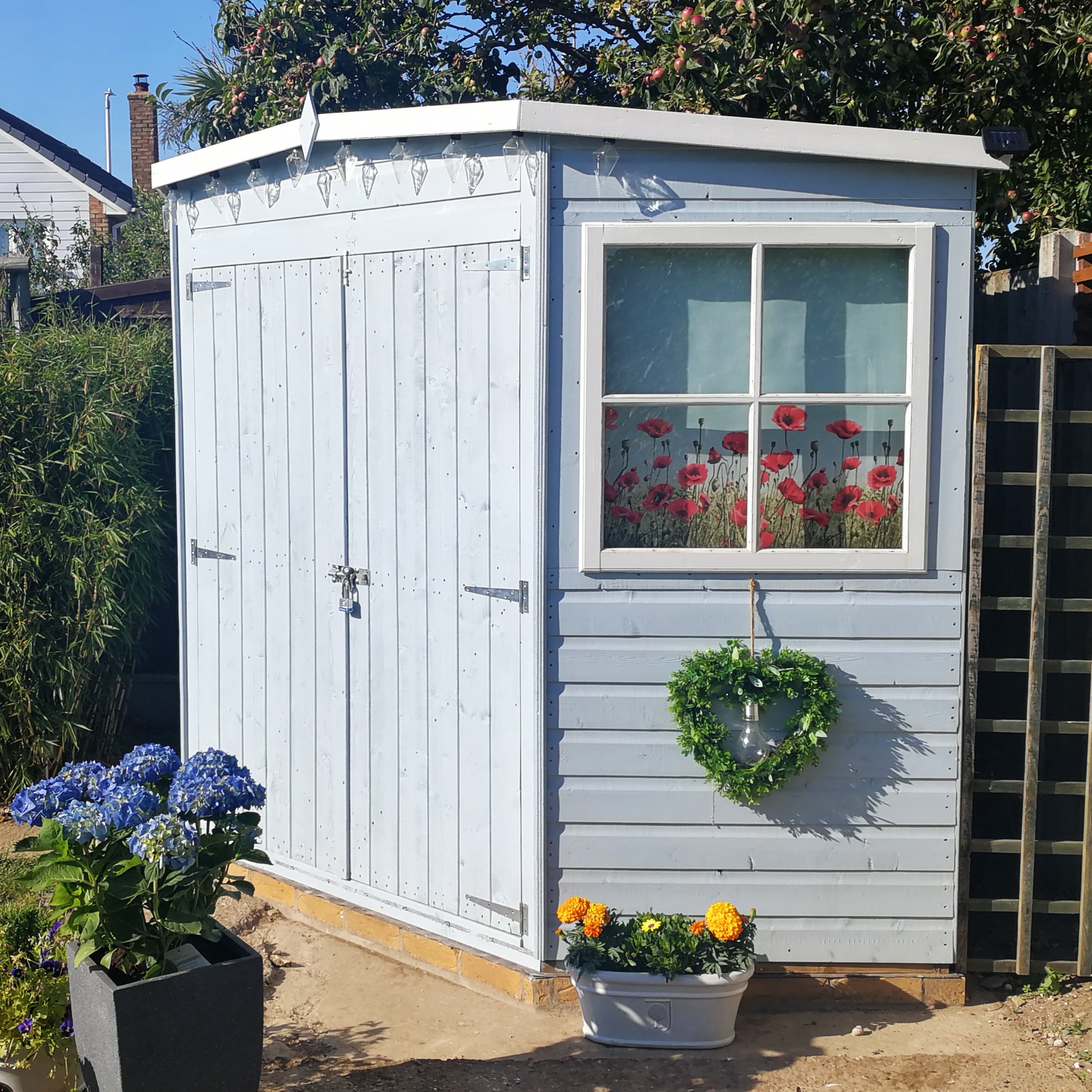 Shire Corner Shed 7x7 pressure treated 12mm interlock  Clad wooden Shed - Best Shed