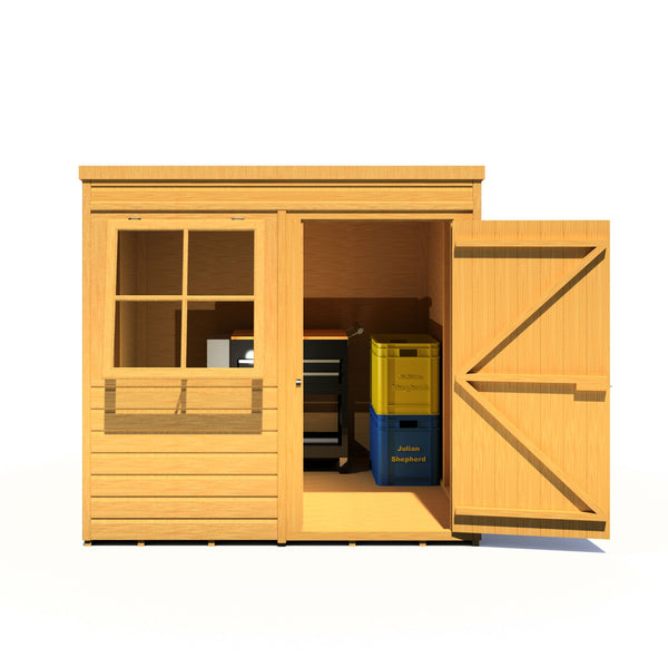 Shire Pent 7x7 12mm interlock Clad wooden Shed - Best Shed
