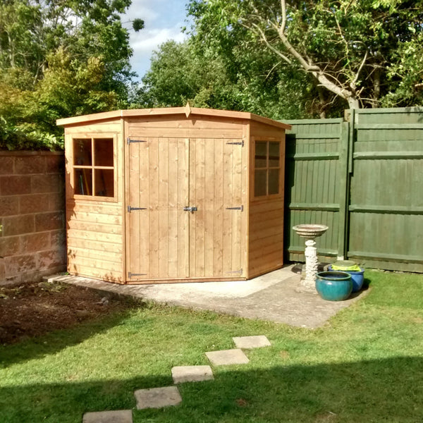 Shire Premium Corner Shed 10x10 2x2" framewood 12mm interlock cladding - Best Shed