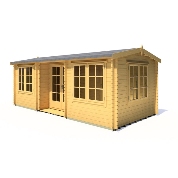 Shire Elveden 10x20 mulitroom log cabin 44mm Cladding - Best Shed