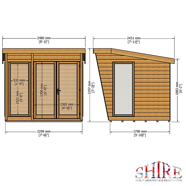 8x6 Shire highclere Summerhouse - Best Shed