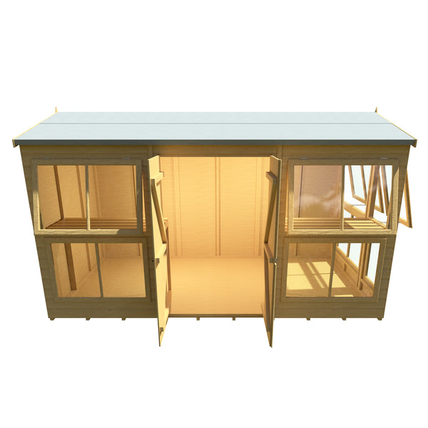 8x12 Sunhut Potting Shed with double doors - Best Shed