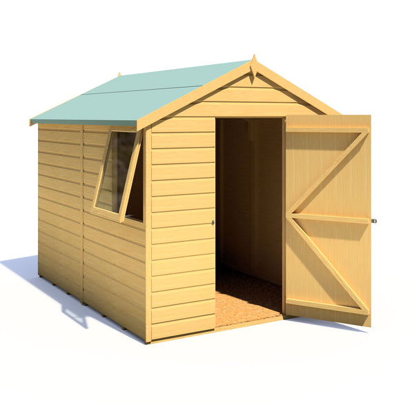 Shire Durham 8x6 12mm interlock Clad wooden Shed