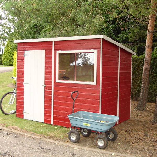 Shire Pent 8x6 12mm interlock Clad wooden Shed - Best Shed