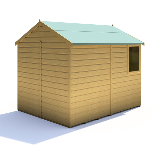 Shire Warwick Double Door 8x6 12mm interlock Clad wooden Shed