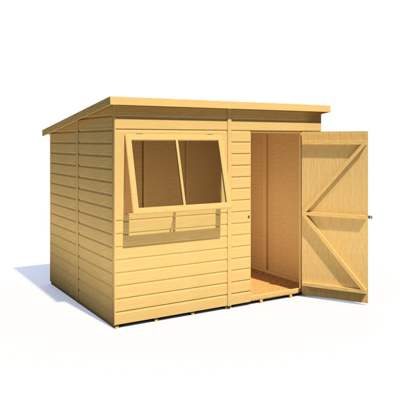 Shire Pent 8x6 12mm interlock Clad wooden Shed - Best Shed