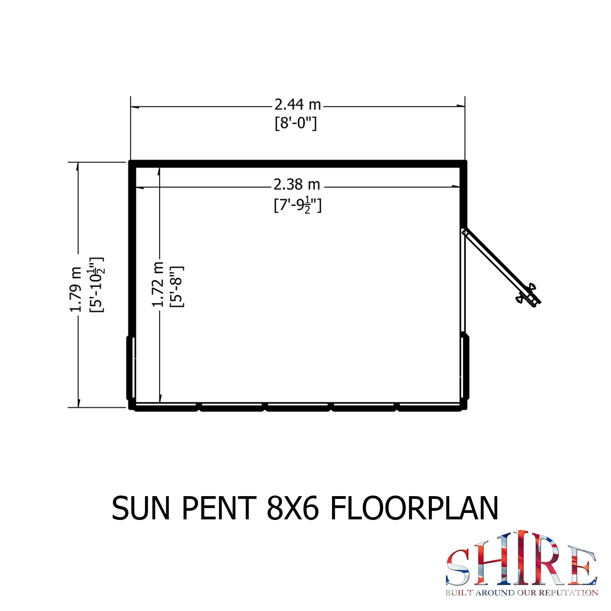 8x6 Sun Pent Potting Shed - Best Shed