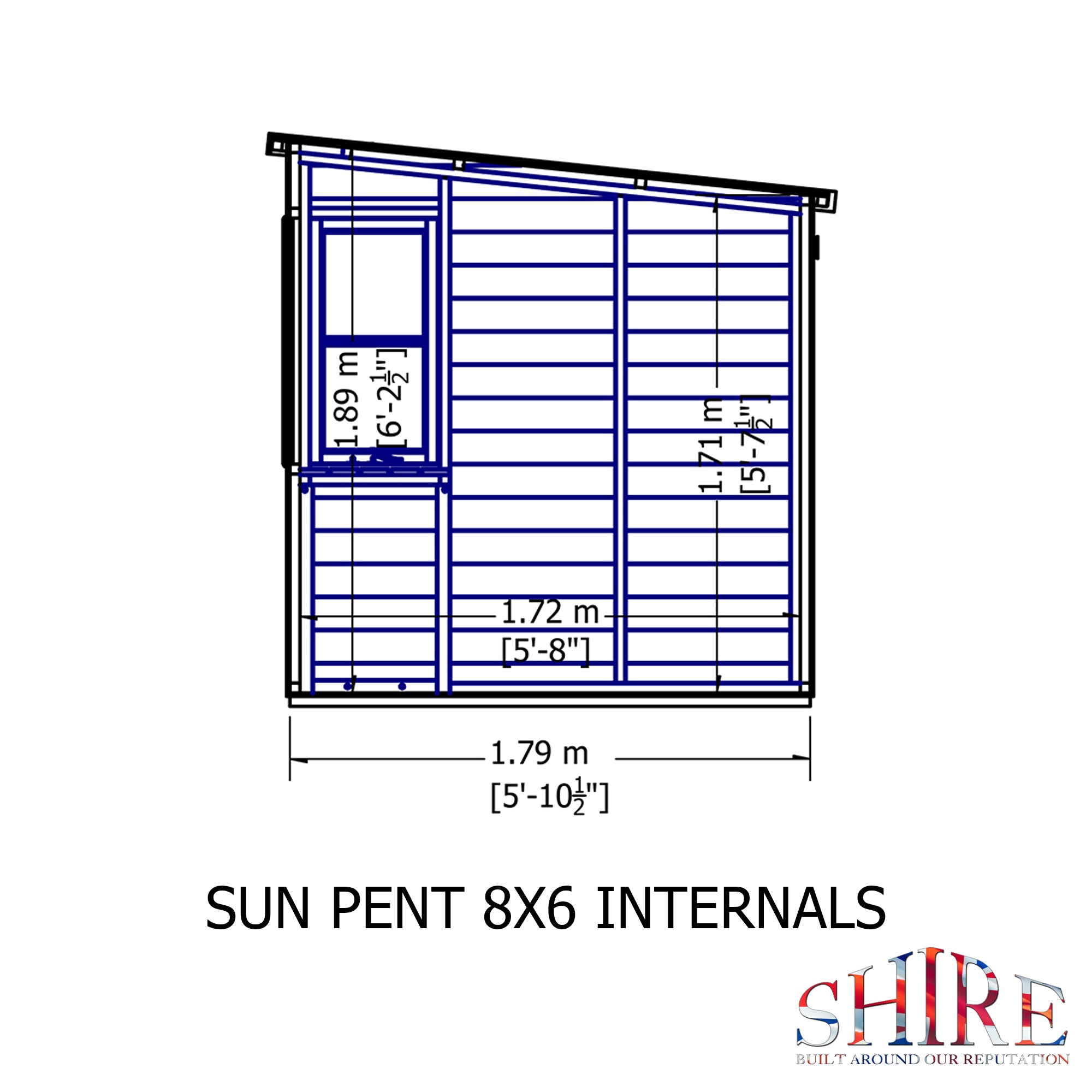 8x6 Sun Pent Potting Shed - Best Shed