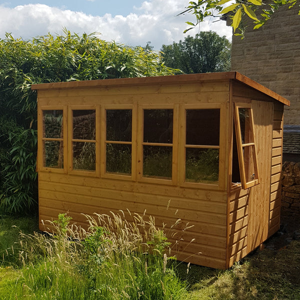 Sun Pent Potting Shed Style B 8x8 Single Door 12mm Shiplap