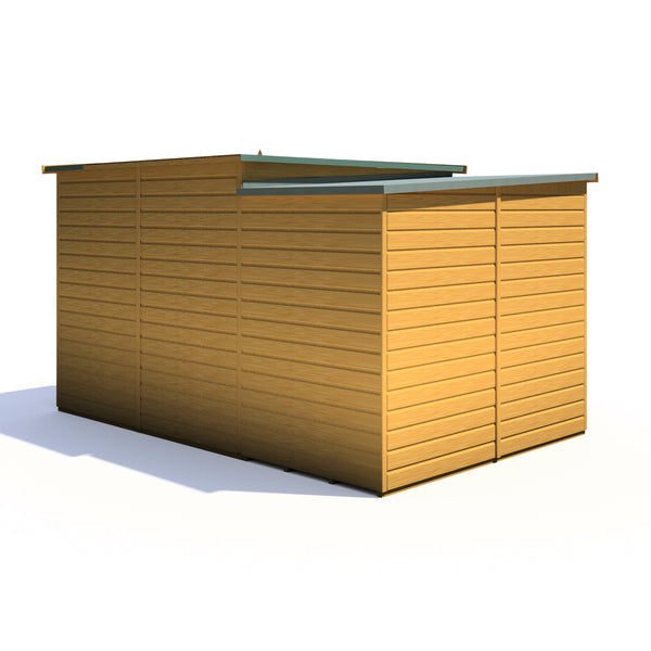 Shire Hampton with Side Shed 8x12 Corner Summerhouse 12mm Interlock Cladding - Best Shed