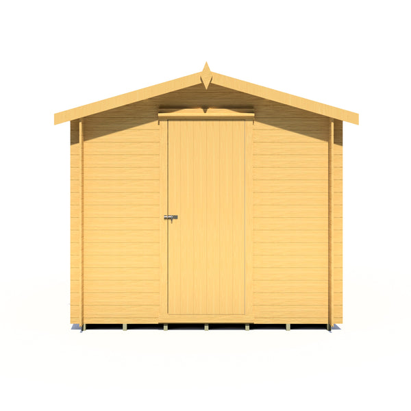 Shire Camelot 8x8 Log Cabin 19mm interlock Cladding with security window