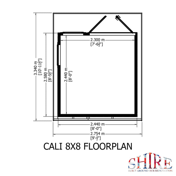 8x8 insulated Garden Studio Office Pent Roof - Best Shed