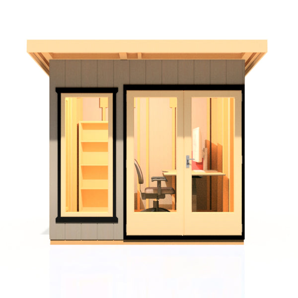 8x8 insulated Garden Studio Office Pent Roof - Best Shed