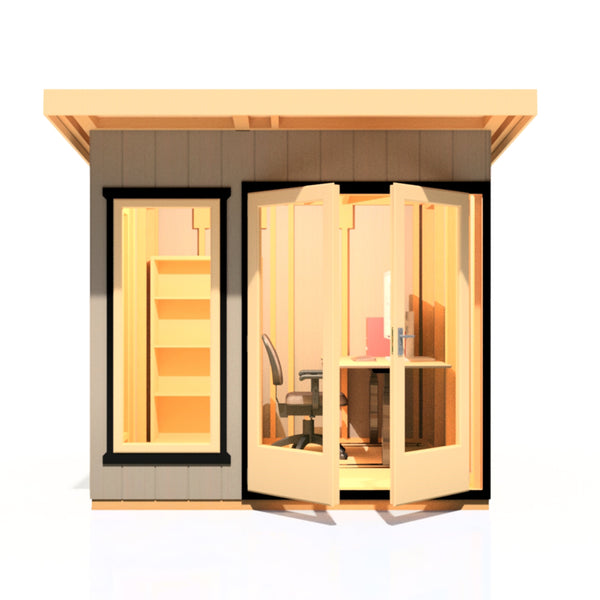 8x8 insulated Garden Studio Office Pent Roof - Best Shed