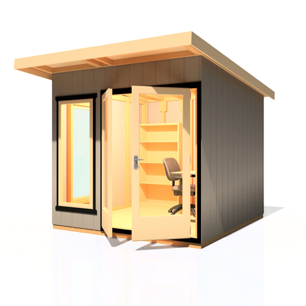 8x8 insulated Garden Studio Office Pent Roof - Best Shed