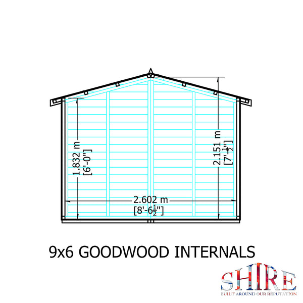 Goodwood 9x6 Style C Summerhouse 12mm Shiplap