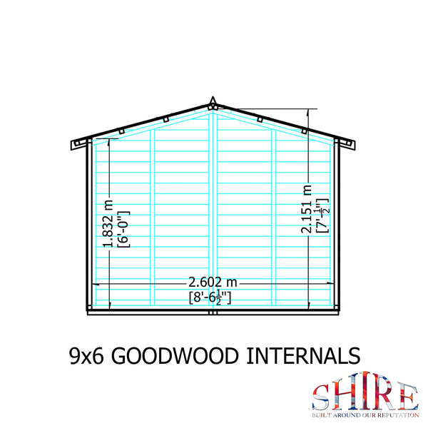 Goodwood 9x6 Style C Summerhouse 12mm Shiplap