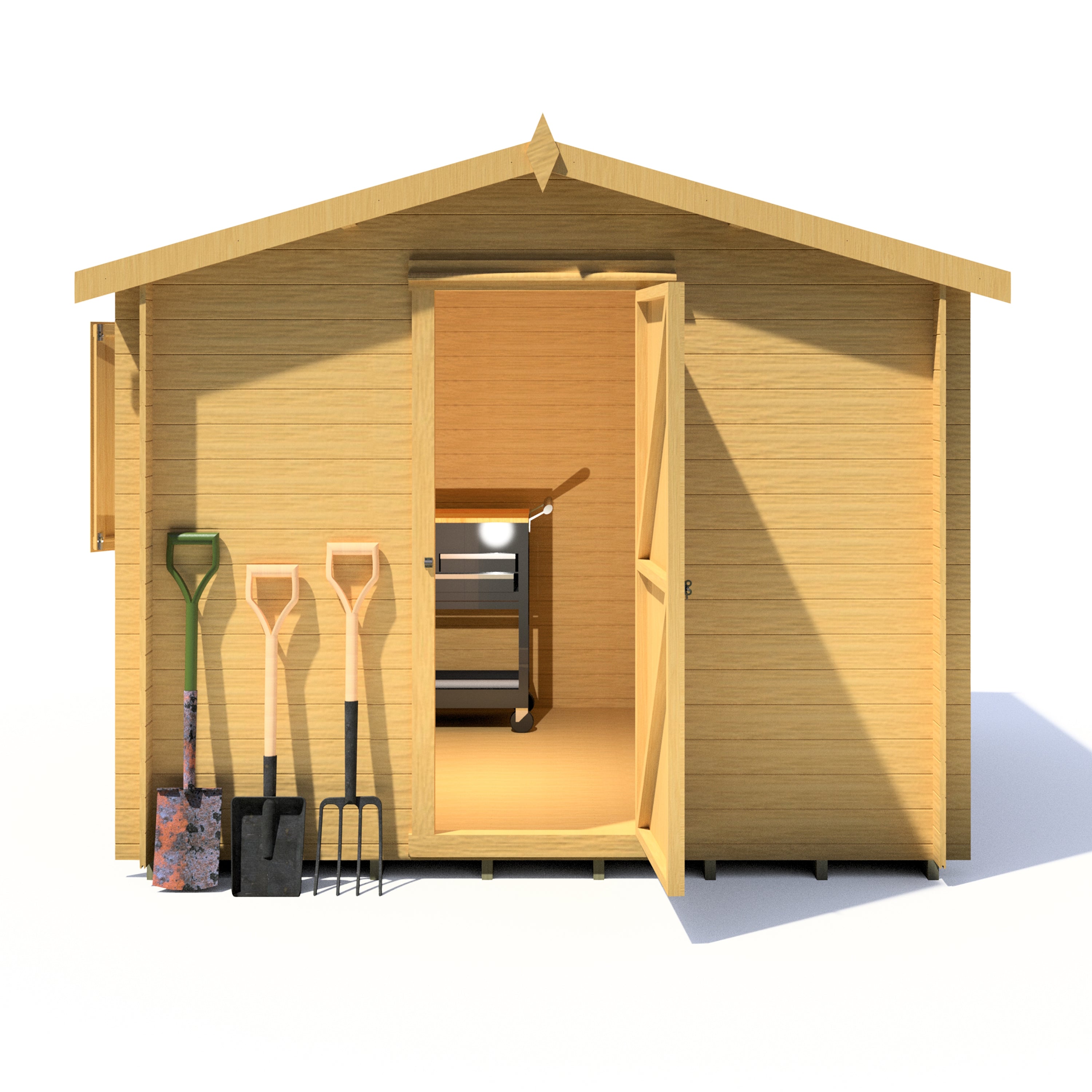 Shire Camelot 9x9 Log Cabin 19mm interlock Cladding - Best Shed