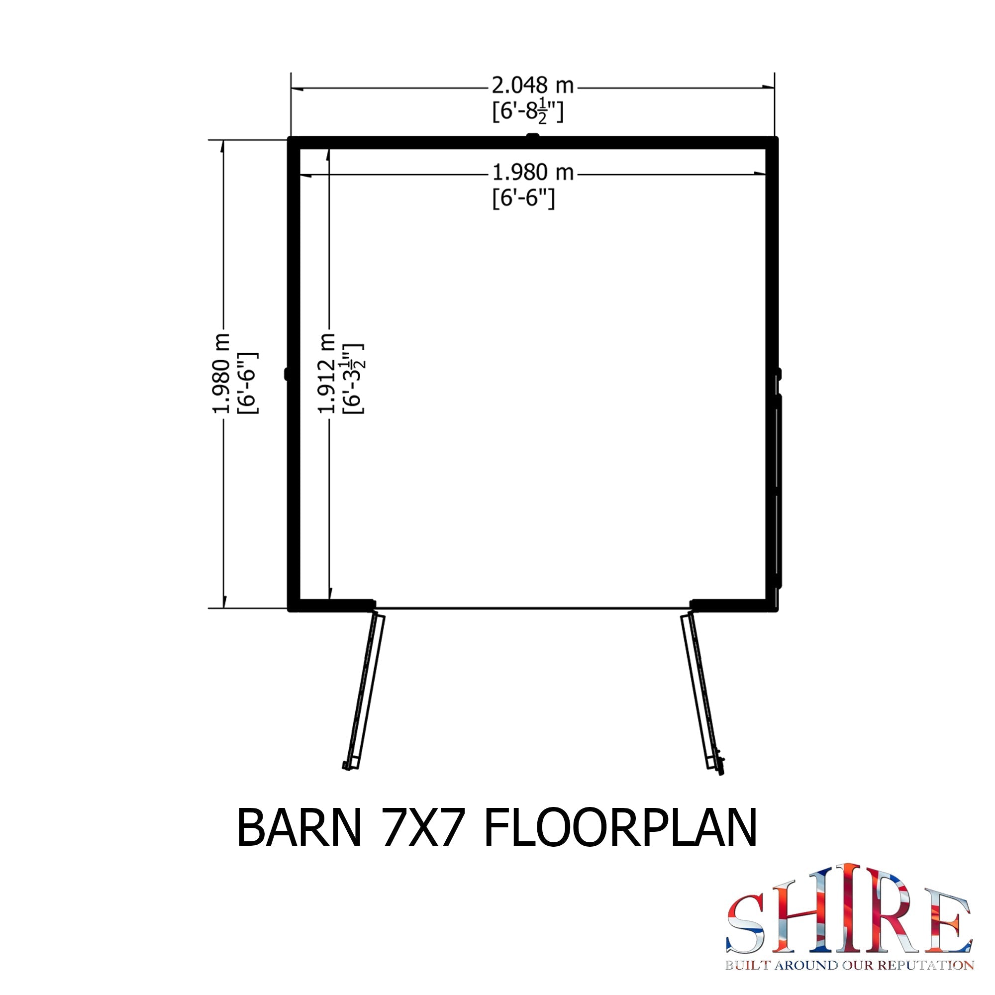 Shire Barn 7x7 12mm interlock Clad wooden Shed - Best Shed