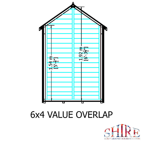 Shire Overlap 6x4 Economy Storage Shed - Best Shed