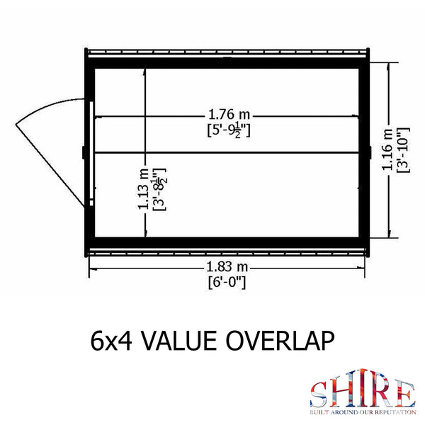 Shire Overlap 6x4   Economy Pressure Treated Storage Shed - Best Shed