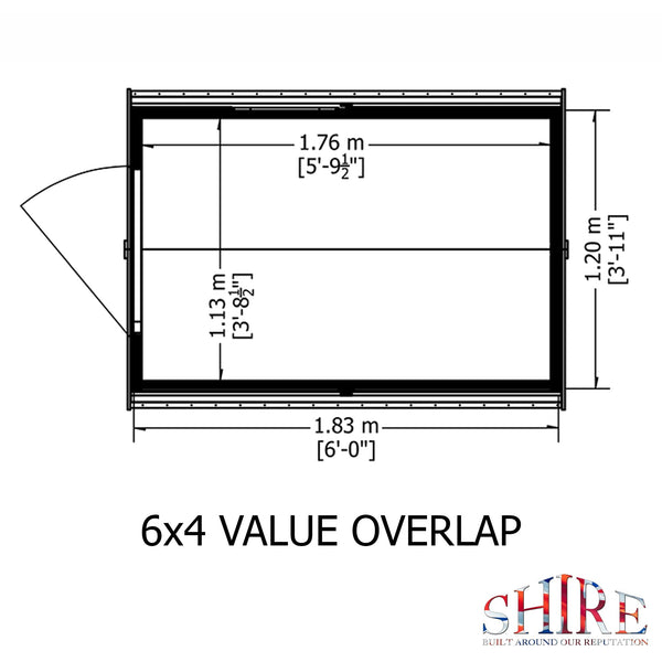 Shire Overlap 6x4 Economy Storage Shed - Best Shed