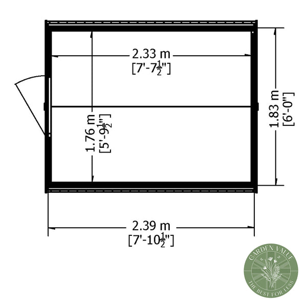 Shire Overlap 8x6 Value with Window Storage Shed